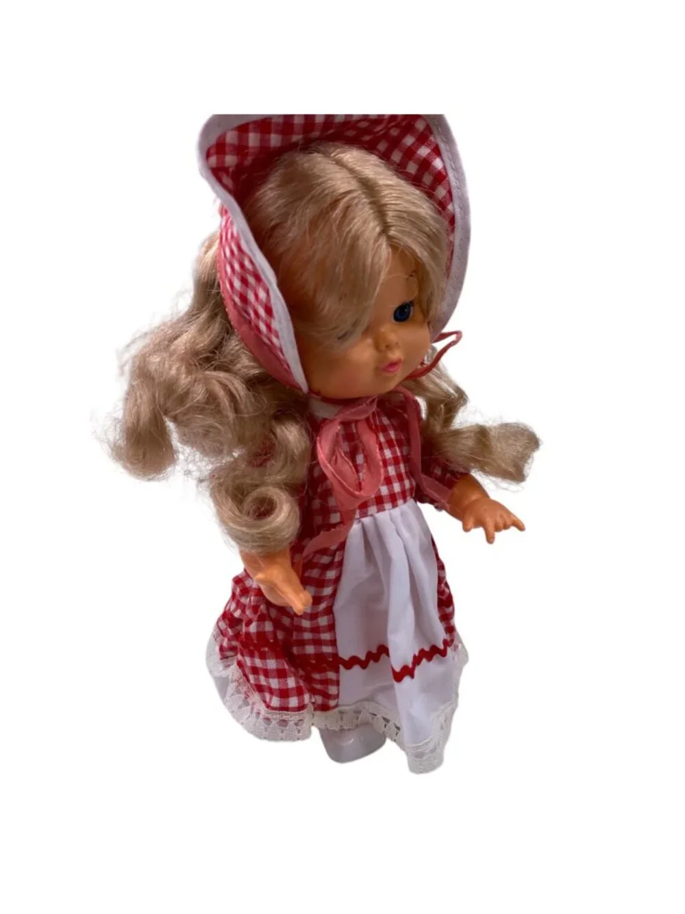 Vintage 70s Kelloggs Advertising Doll Sweetheart of the Corn Farm 9.5" Red Dress - Picture 9 of 12
